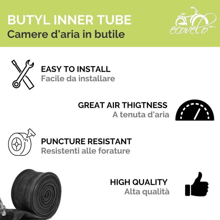 Vorderrad 16 x 1,75 cm aus Aluminium + Abdeckung weiss 16 x 1,75 cm + Luftschlauch für Kinderfahrräd