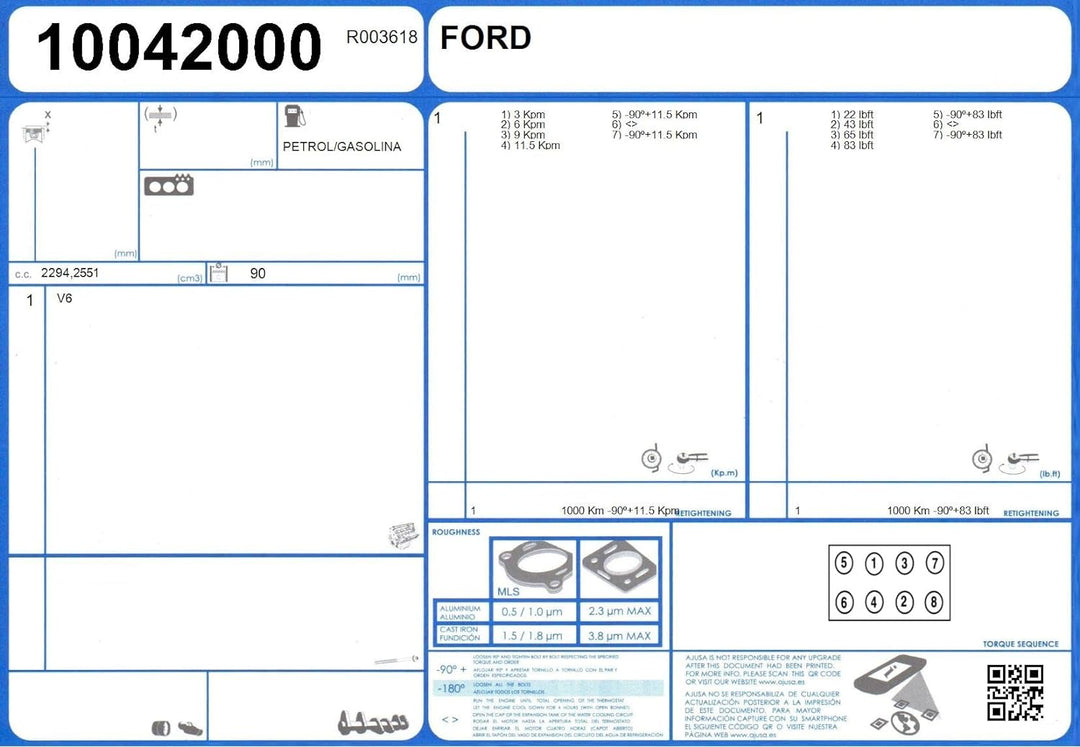 Ajusa 50013400 Dichtungsvollsatz, Motor