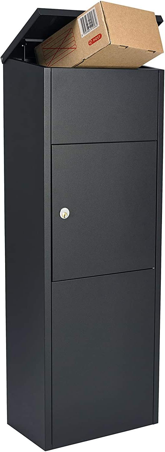 RAL7016 Paketbox Paketkasten XXL Anthrazitgrau Matt Paketbriefkasten Postbox abschliessbar 895x395x2