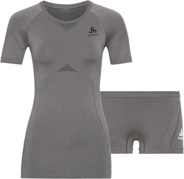 Odlo Damen Set Fundamentals Performance Light Baselayer Set XL Odlo Steel Grey - Odlo Graphite Grey,