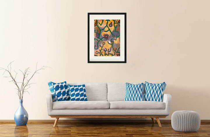 1art1 Paul Klee Poster Flora Am Felsen, 1940 Gerahmtes Bild Mit Edlem Passepartout | Wand-Bilder | I
