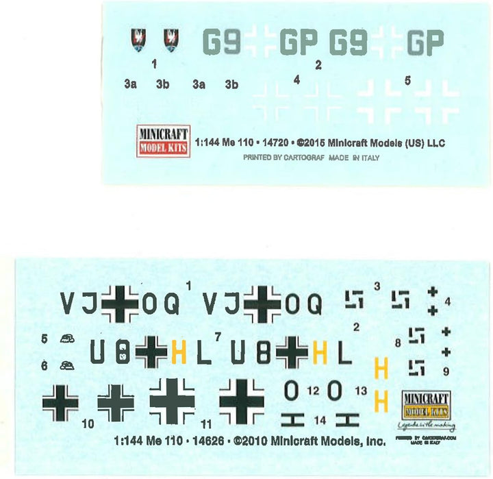 Minicraft 014720 1/144 Bf-110 Messerschmitt