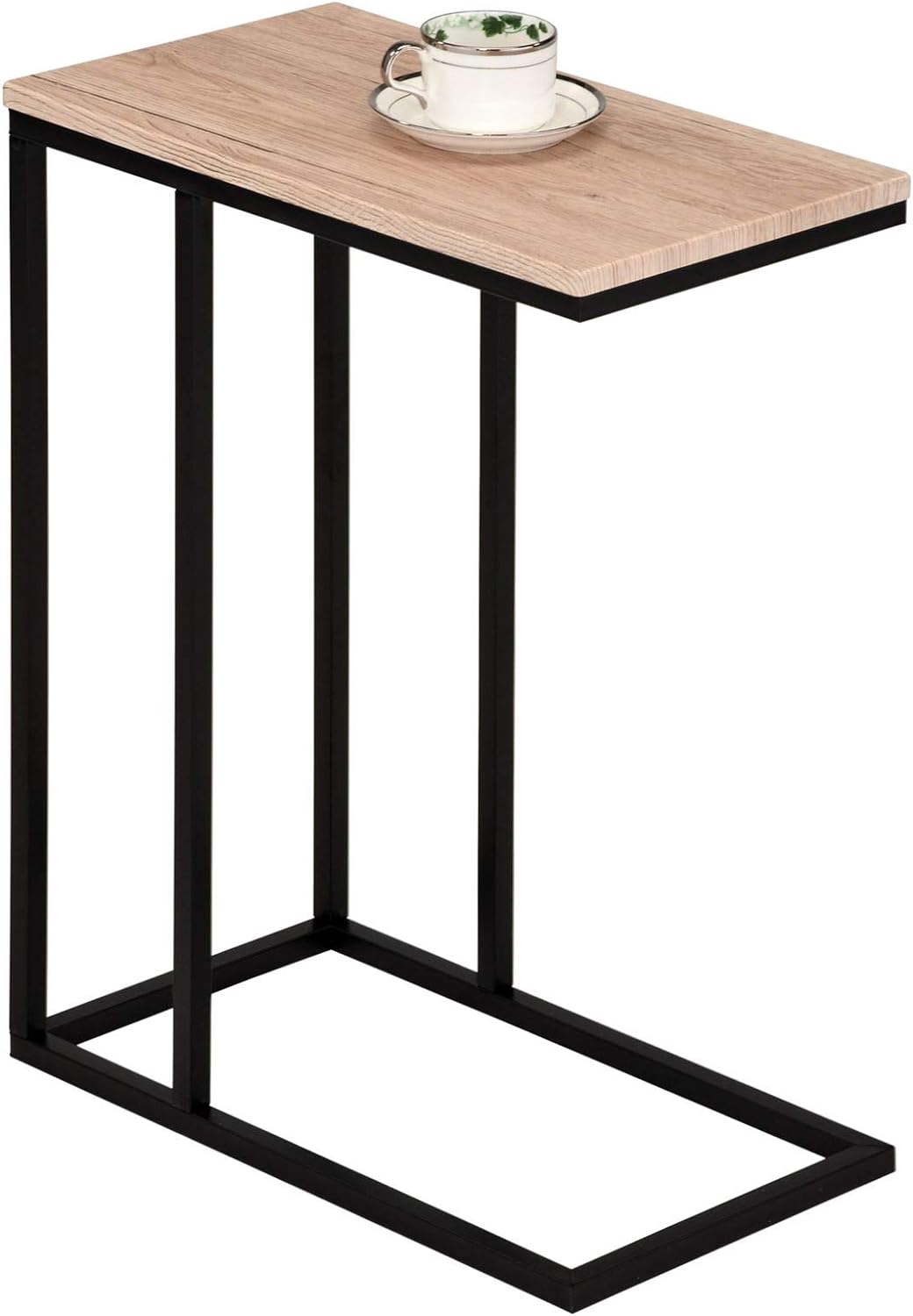 IDIMEX Beistelltisch Debora, praktischer Wohnzimmertisch in C-Form, schöner Couchtisch Tischplatte r