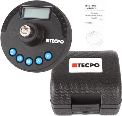 TECPO Digitaler Drehmoment Adapter mit Drehwinkel Messgerät 1/4 Zoll 1.5-30 Nm Drehmomentschlüssel W