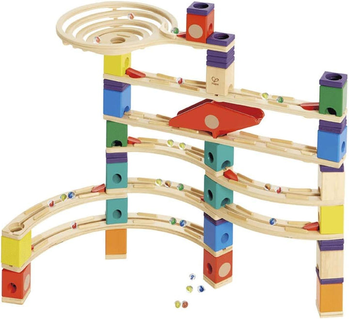 Hape E6009 - Quadrilla Vertigo, Kugelbahn, Konstruktionsspielzeug, aus Holz, ab 4 Jahren, Multi-colo