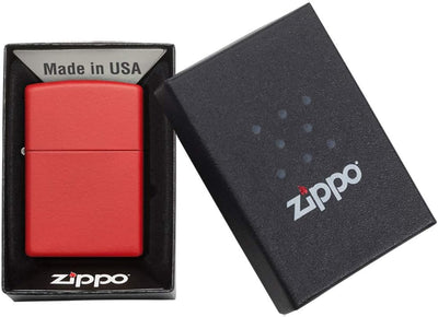 Zippo 233 Classic Feuerzeug, Red Matte, 13 x 5,6 x 2,8 cm, Red Matte