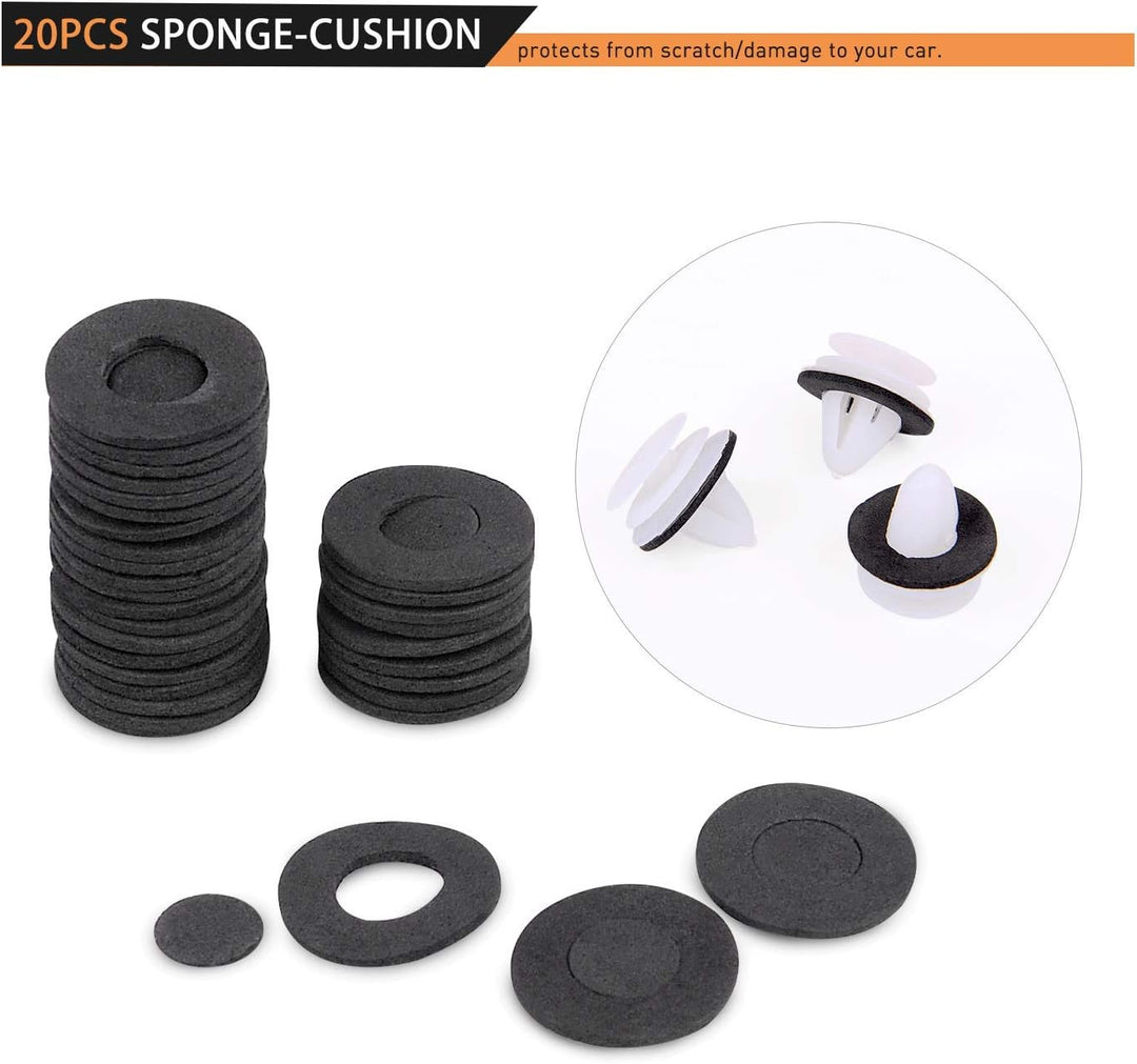 GOOACC - GRC-34 Druckstangen-Nietenclips mit 18 beliebtesten Grössen für Benz, BMW, Toyota, Honda, S