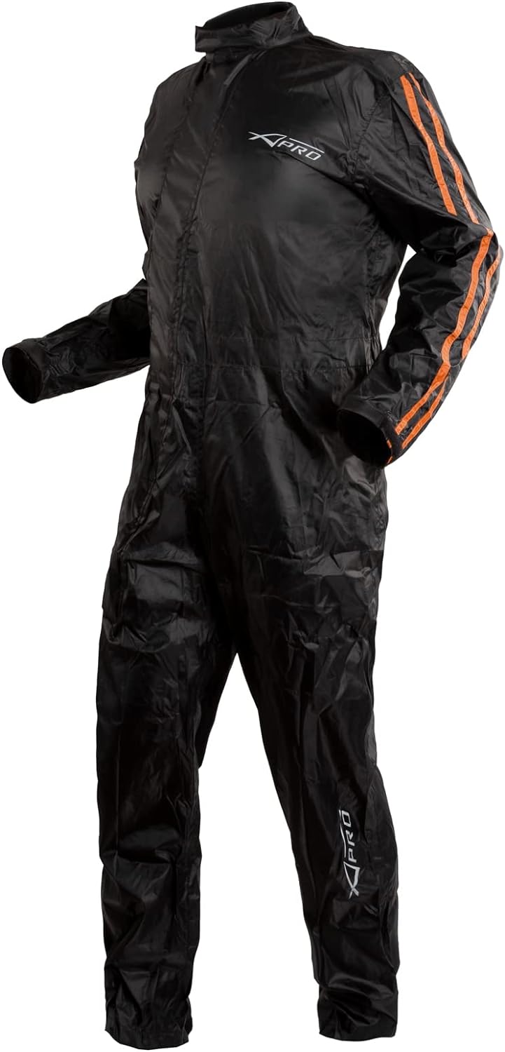 A-Pro Regenkombi Regenjacke Regenhose Motorrad Wasserdicht Regenanzug Orange S S Orange, S Orange