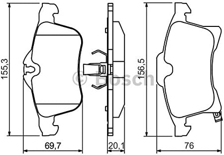 BOSCH 0 986 424 707 4x Bremsbeläge vorne