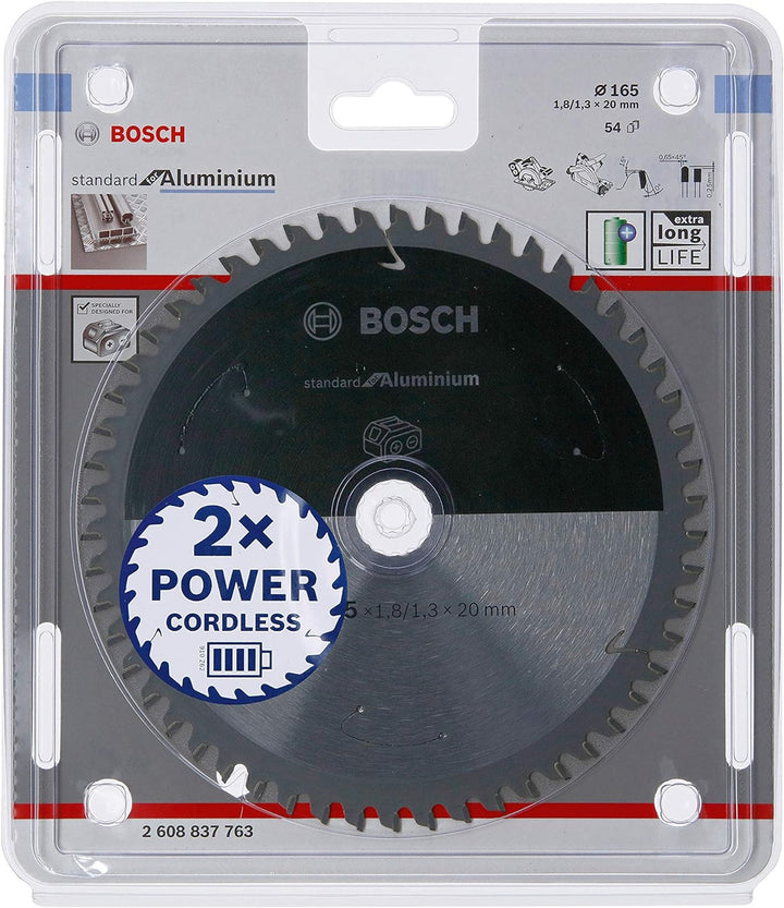 Bosch Professional 1x Kreissägeblatt Standard for Aluminium (Aluminium, Sägeblatt Ø 165 x 20 x 1,8 m