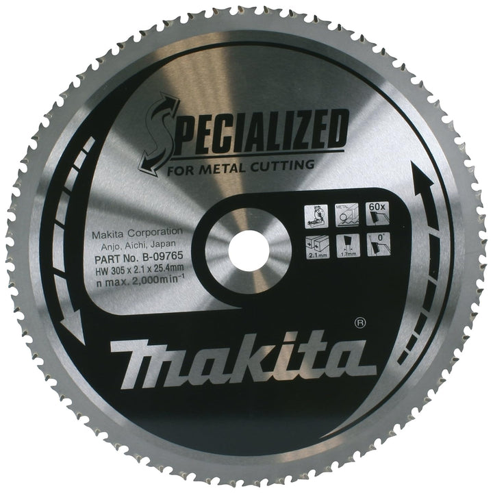 Lames carbures ''Specialized'' Métal, pour tronçonneuse à métaux à lame MAKITA - B-09765