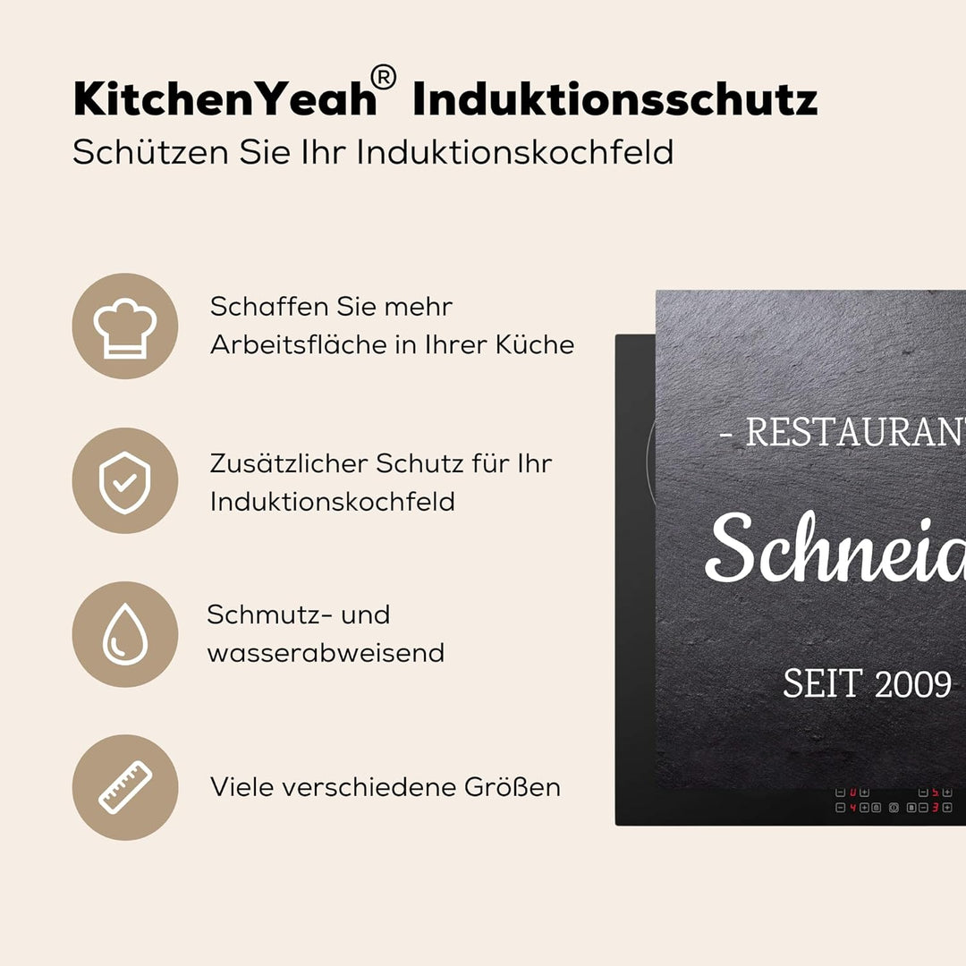 KitchenYeah© Herdabdeckplatte Personalisiert Einteilig Küche Abdeckplatte für Ceranfeld Abdeckung In
