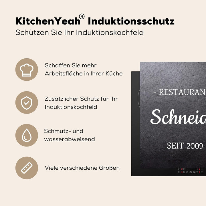 KitchenYeah© Herdabdeckplatte Personalisiert Einteilig Küche Abdeckplatte für Ceranfeld Abdeckung In