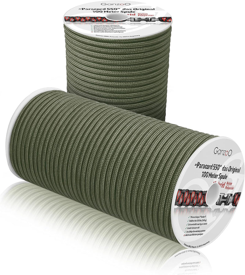 Paracord 550 Seil/Typ Hybrid für Armband, Leine, Halsband, Nylon/Polyester Hybrid-Seil, Neue Ausführ