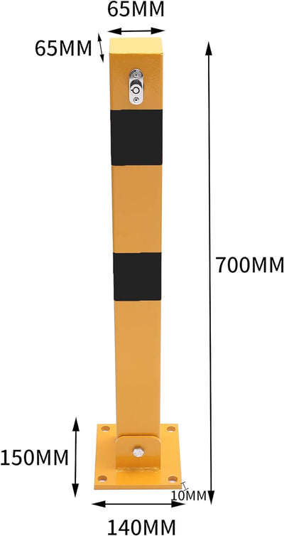 TOPWAY Parkplatzsperre Poller Parkpfosten für Autoparkplätze Solider Stahl abschliessbarer herunterk