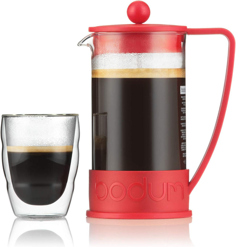 Bodum Brazil 10938-294 Kaffeebereiter 8 Tassen 1 l Rot Rot 8 Cups, Rot 8 Cups