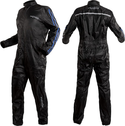 Regenkombi Regenjacke Motorrad Wasserdicht Regenanzug Regenhose Blau XS