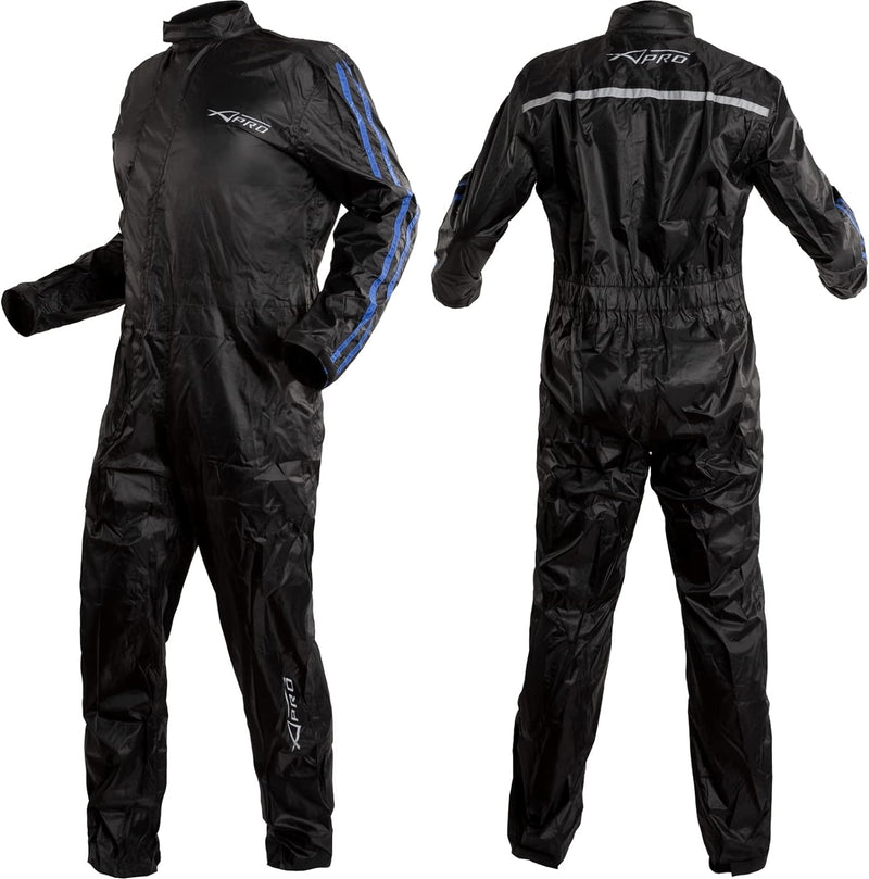 Regenkombi Regenjacke Motorrad Wasserdicht Regenanzug Regenhose Blau XS