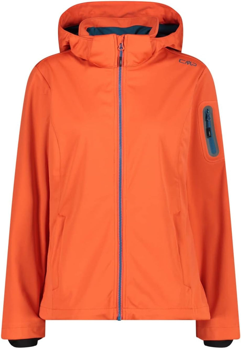 CMP Damen Windproof And Waterproof Lightweight Softshell Jacket Wp 8,000 WOMAN JACKET ZIP HOOD D34 C