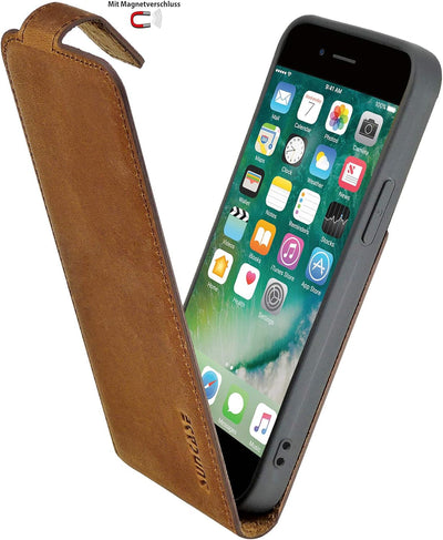 Suncase Original Flip-Style (Ultra-Slim) kompatibel mit iPhone 12 (6.1") Hülle Ledertasche Tasche Sc