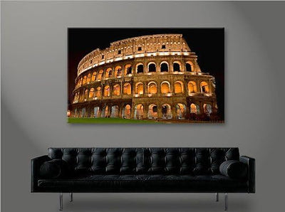 islandburner Bild Bilder auf Leinwand Colosseo Rom Kolosseum 1p XXL Poster Leinwandbild Wandbild Dek