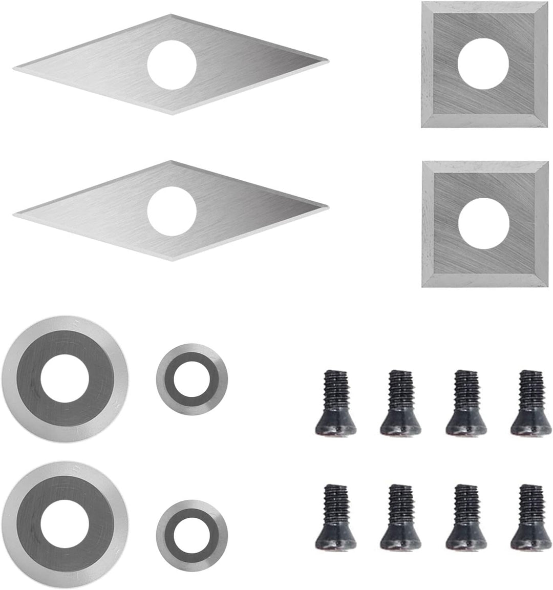 Hartmetall Wendeschneidplatten Set für Drehmeissel, Yasorn 8 Stück Hartmetall Einsatzschneider für H