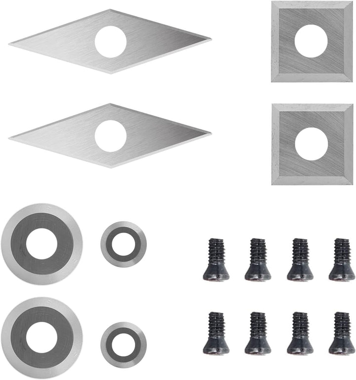 Hartmetall Wendeschneidplatten Set für Drehmeissel, Yasorn 8 Stück Hartmetall Einsatzschneider für H