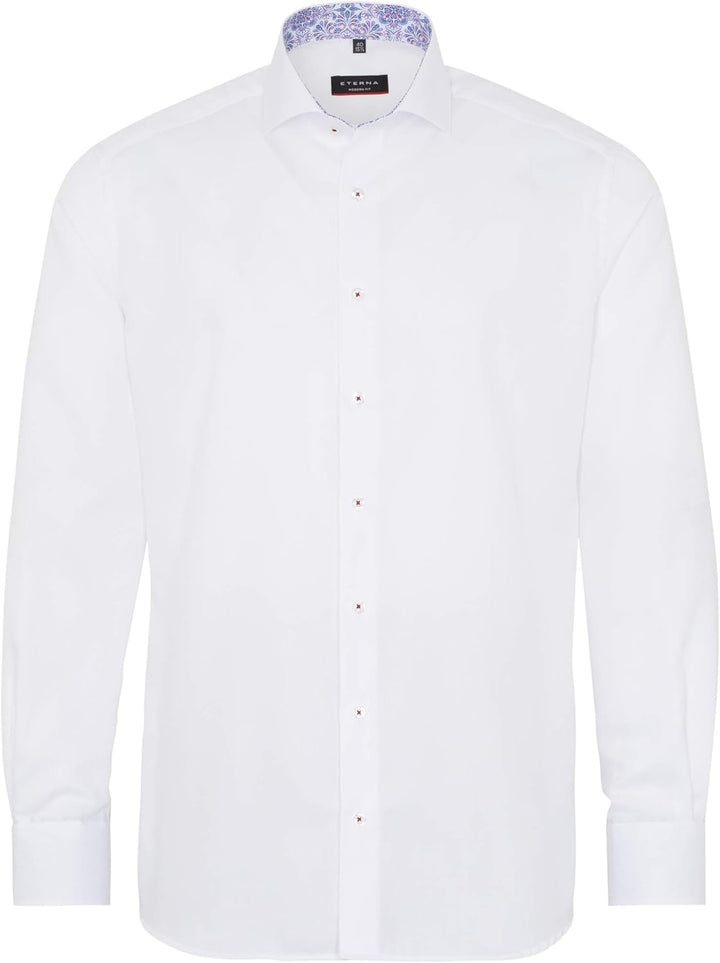 eterna Langarm Hemd Modern Fit strukturiert