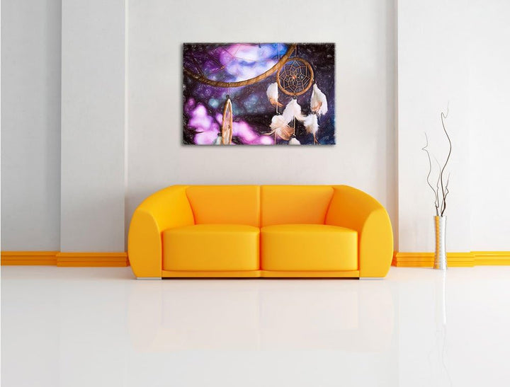 Pixxprint Traumfänger als Leinwandbild/Grösse: 100x70 / Wandbild/Kunstdruck/fertig bespannt, 100x70