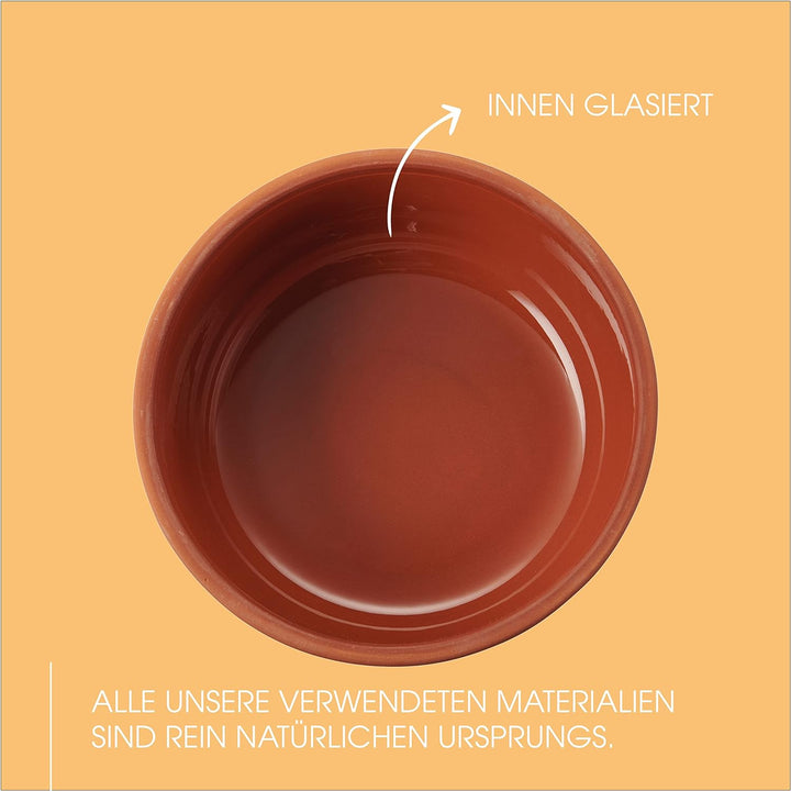 Römertopf Brotbacktopf aus Naurton für ein natürliches Backerlebnis, Brotbackform Ø 23,0cm & Brotbac