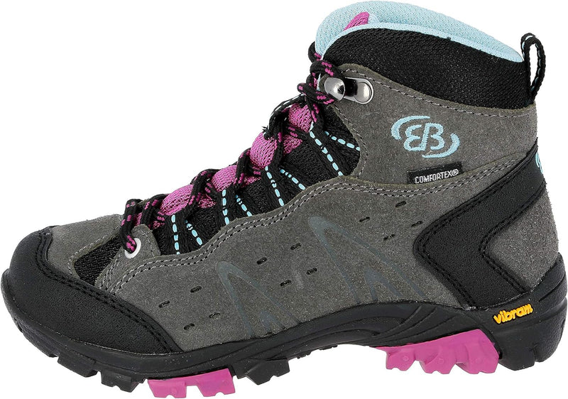 Brütting Unisex Kinder Mount Bona High Kids Trekking- & Wanderstiefel 35 EU Grau Lila Blau, 35 EU Gr