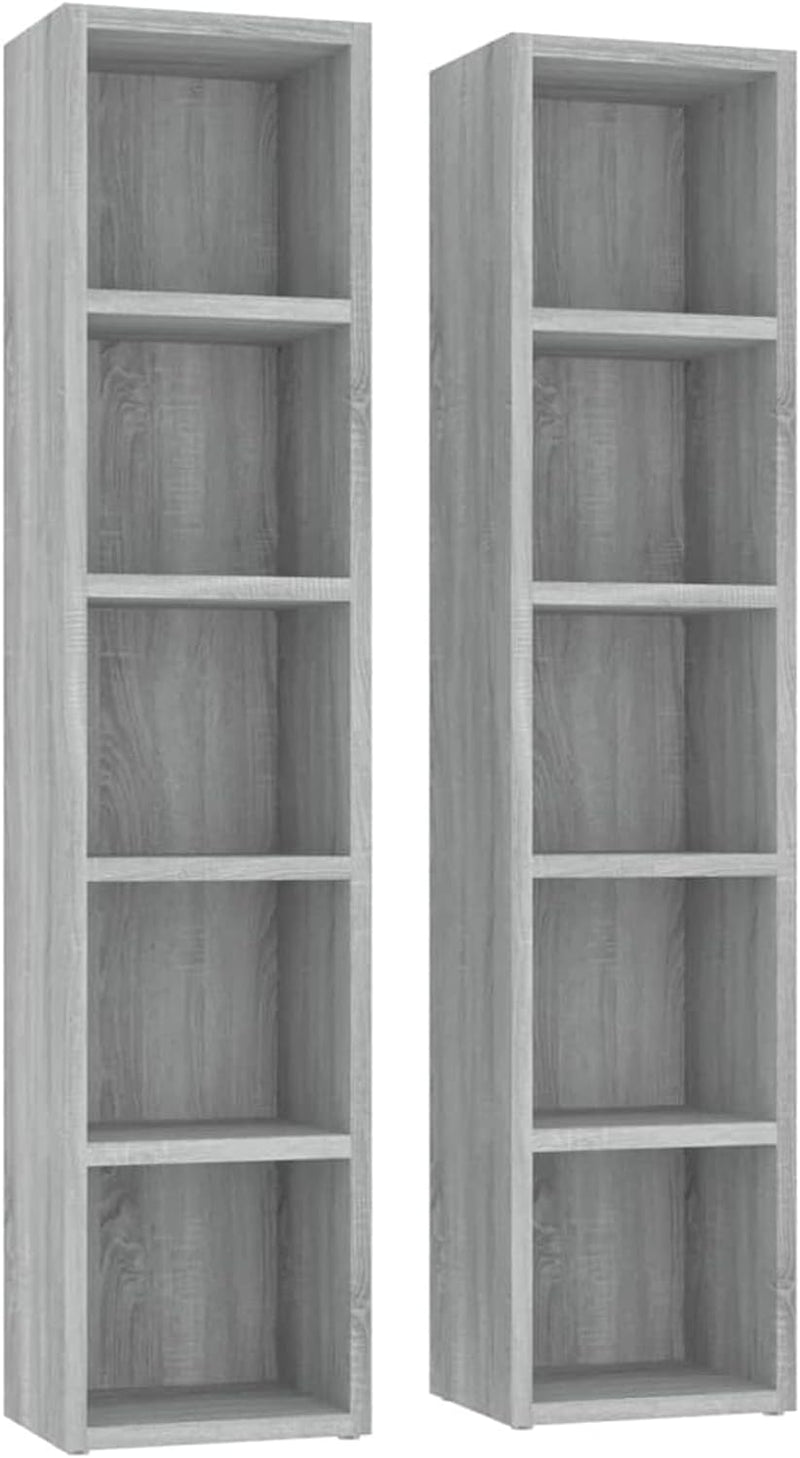 Tidyard 2 STK. Bücherregal Regale mit 5 Fächer Bücher Regal Akten Schrank Rack Standregal Aktenregal