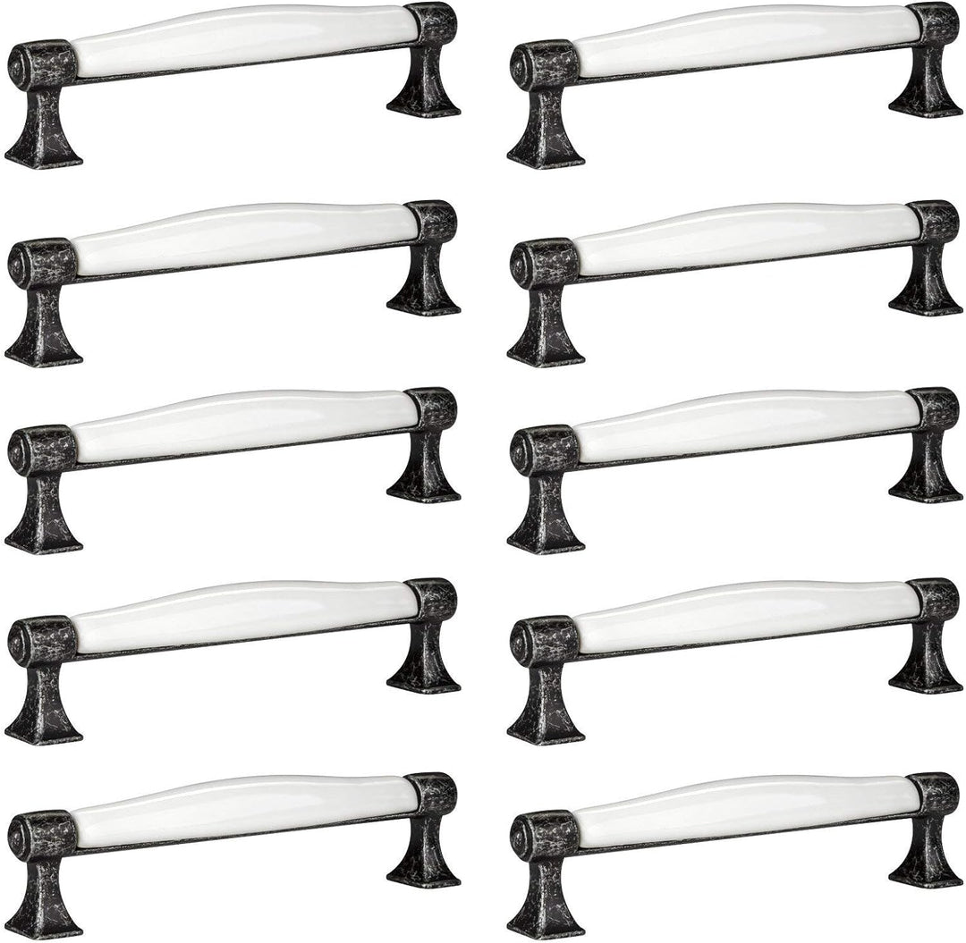 SO-TECH® 10er SET Schubladengriff MARIE Retrogriffe Altsilberoptik BA 128 mm 10x Altsilberoptik - BA