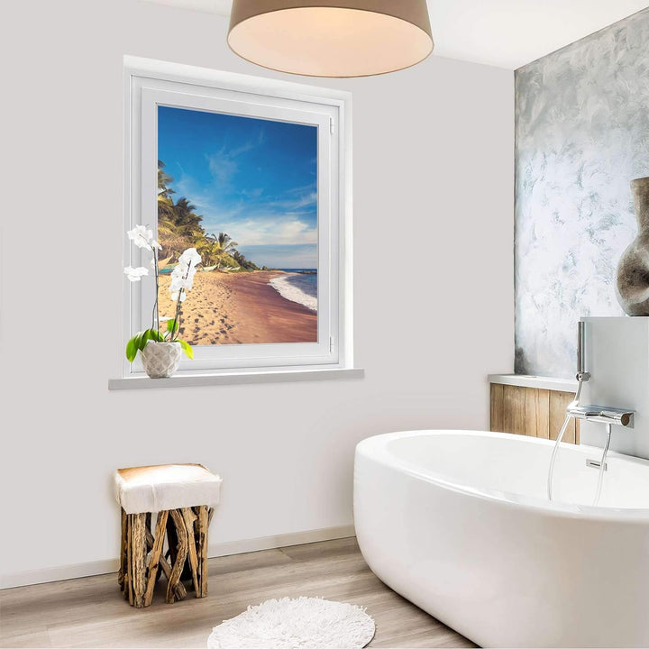 Fensterfolie Sichtschutz I Hochwertige Klebefolie für Fenster - Sticker I Deko Folie für Küche, Bad,