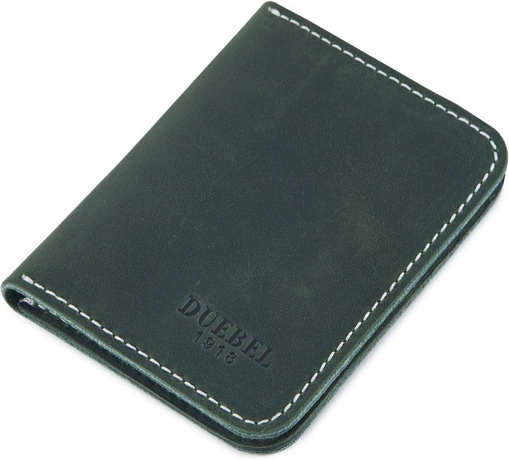 DUEBEL Herren Vollkorn Leder Bifold Reise Brieftaschen/Halter/Case/Protector, Grün