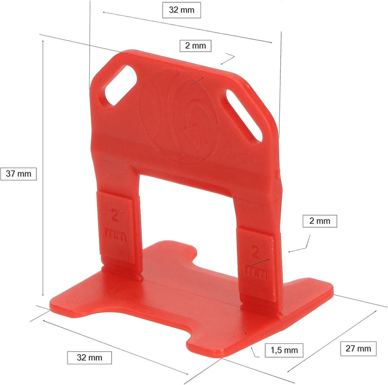 KOTARBAU® Nivellierhilfe für Fliesen Zuglaschen 2 mm Satz 500 Stück, 500