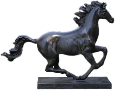IDYL Bronze-Skulptur Pferd | 30x12x38 cm | Tierfigur aus Bronze handgefertigt | Wetterfest