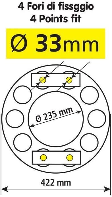 Lampa 97660 Ring Edelstahl-Muttern für Alufelgen LKW
