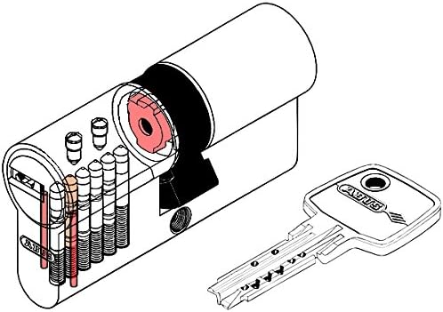 ABUS EC-SNP 45001 Türzylinder Für Aussentüren/Wohnungstüren, silber 35/35 mm, 35/35 mm