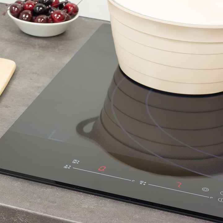 GIGA 600 BK - Cerankochfeld mit 4 Kochzonen und 3 Kochfunktionen - Induktion - Automatische Kochgefä
