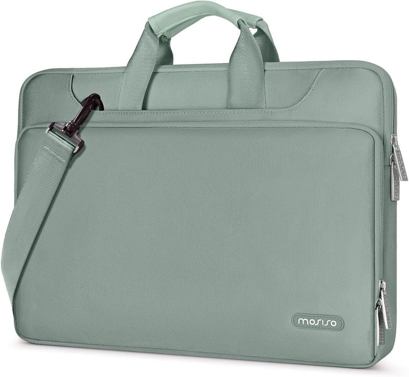 MOSISO 360 Schutz Laptop Schultertasche Kompatibel mit MacBook Air/Pro,13-13,3 Zoll Notebook,Pro 14