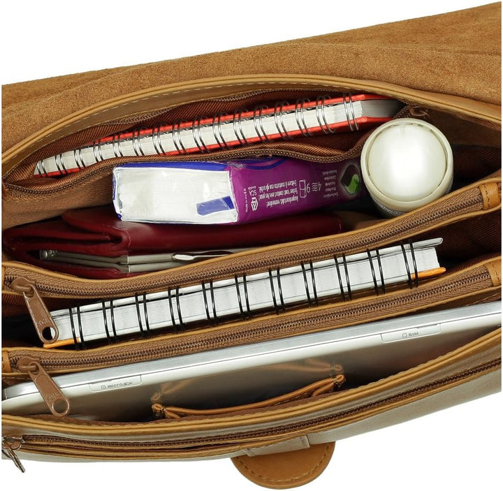 Ledershop24 Leder Damen Umhängetasche Schultertasche Festivaltasche Handtasche Tasche 28 cm vers. Fa