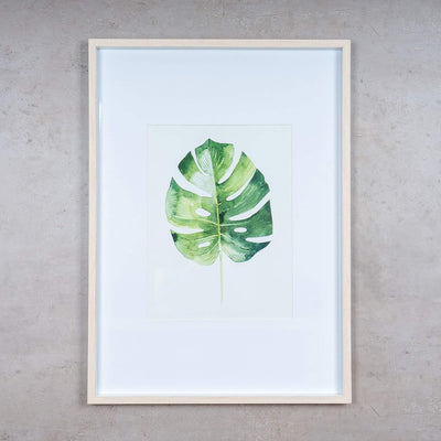 levandeo Bilderrahmen 30x40cm Monstera Eiche Natur Echtholz Fotorahmen Portraitrahmen Wohndeko Einri