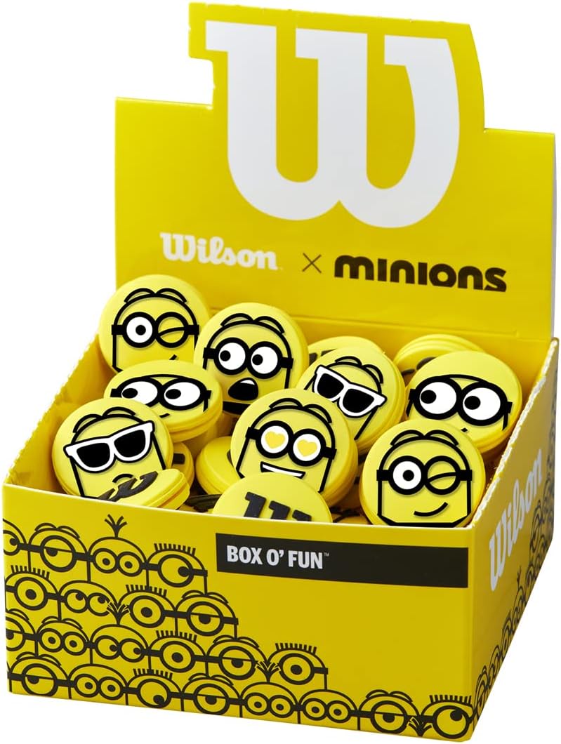 Wilson Unisex-Adult Minions 2.0 Vibration Dampeners Tennis Dampener 75 PK EU Yellow, 75 PK EU Yellow