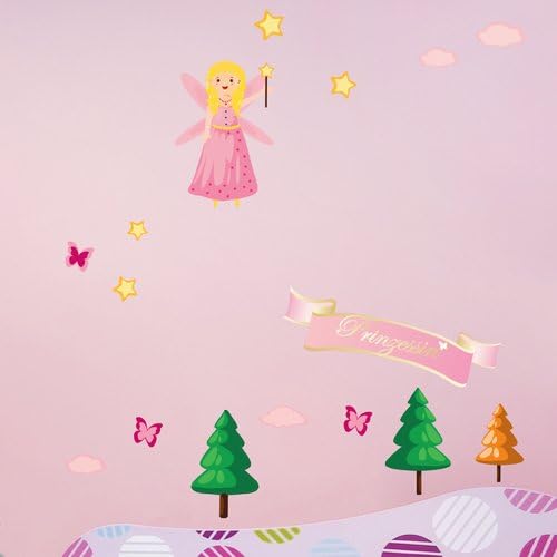 Wandkings Prinzessinnen Welt Wandsticker XL Set, 34 Aufkleber, Gesamtfläche 130 x 70 cm