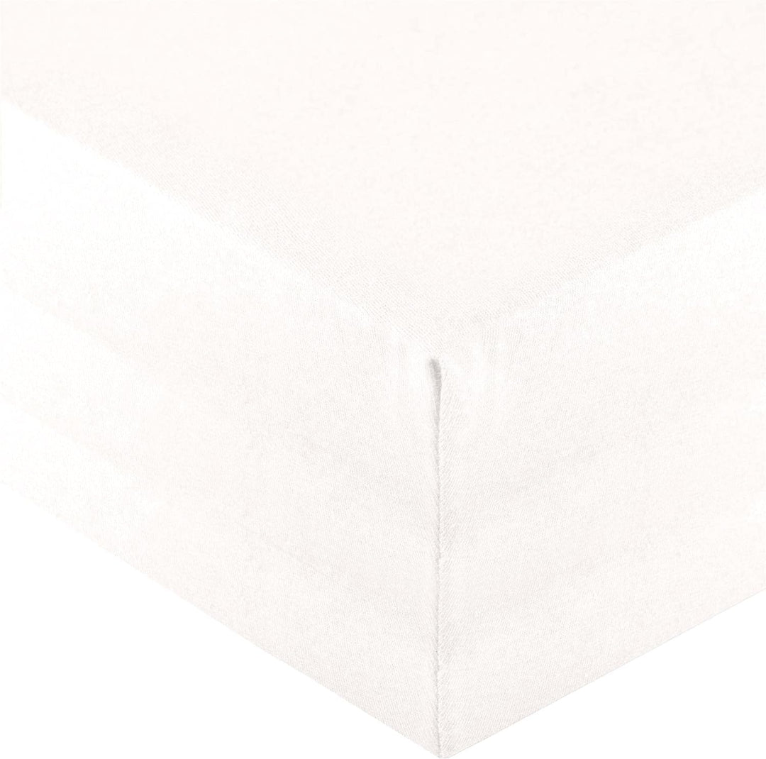aqua-textil Royal Spannbettlaken Boxspringbett Wasserbett 180x200-200x220 cm Schnee weiss 210g/qm Je