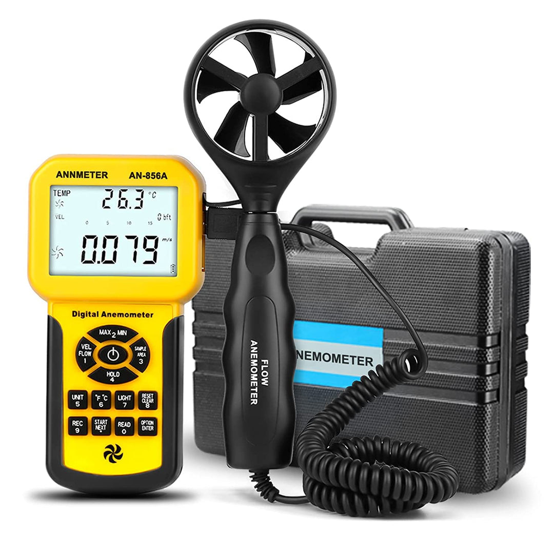 Handheld CFM CMM Windgeschwindigkeitsmesser, separates Anemometer messen Luftstrom Geschwindigkeit T