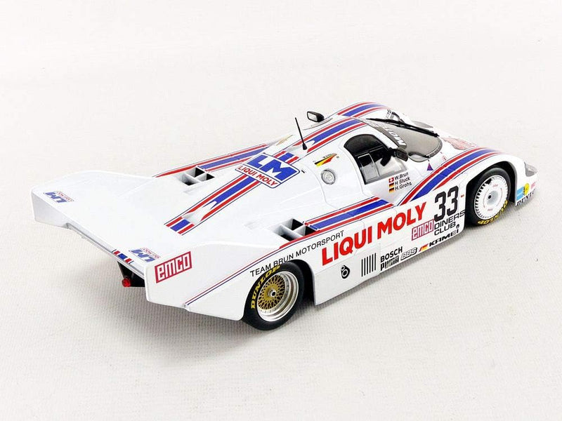 Minichamps 155836633 1:18 Porsche 956k-Brun Motorsport-Stuck/Grohs/Brun-1000 km Spa 1983 Auto, weiss