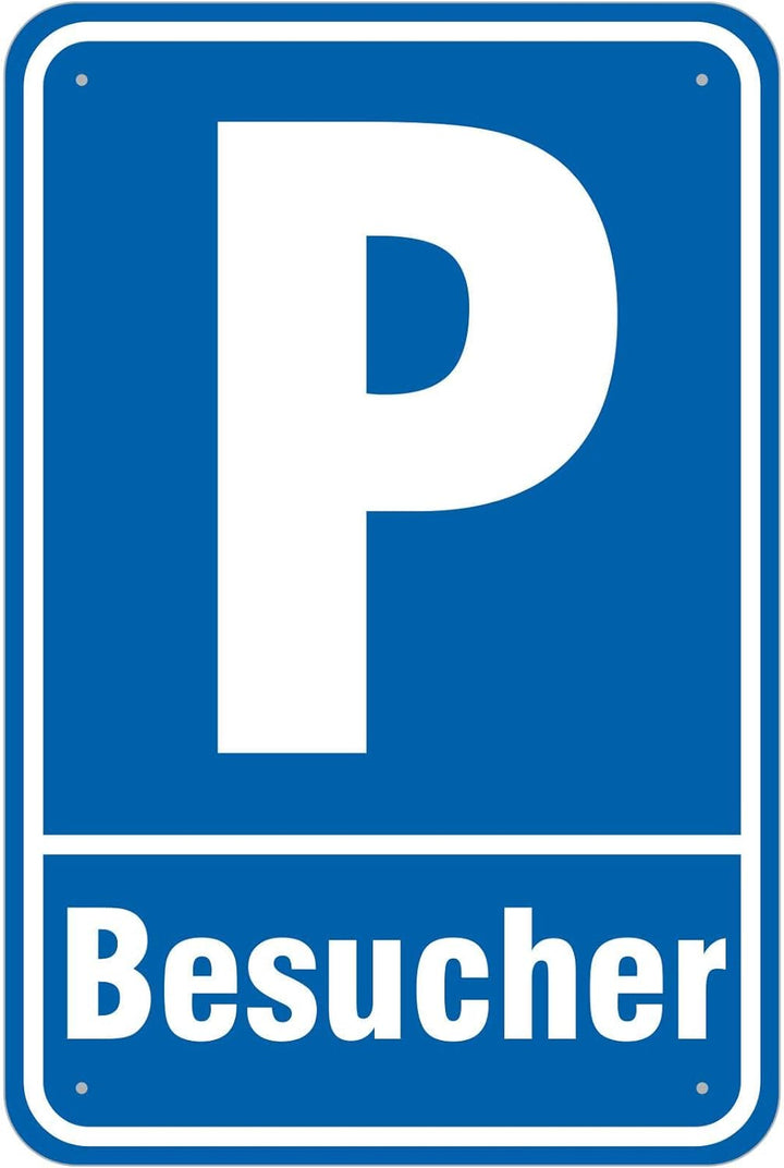Schild Parkplatz Besucher/Besucherparkplatz aus Aluminium-Verbundmaterial 3mm stark 40 x 60 cm Schil