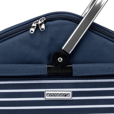 anndora Einkaufskorb 25 L Isolierkorb Picknick Kühlkorb - blau weiss gestreift Iso: Navy Gestreift,